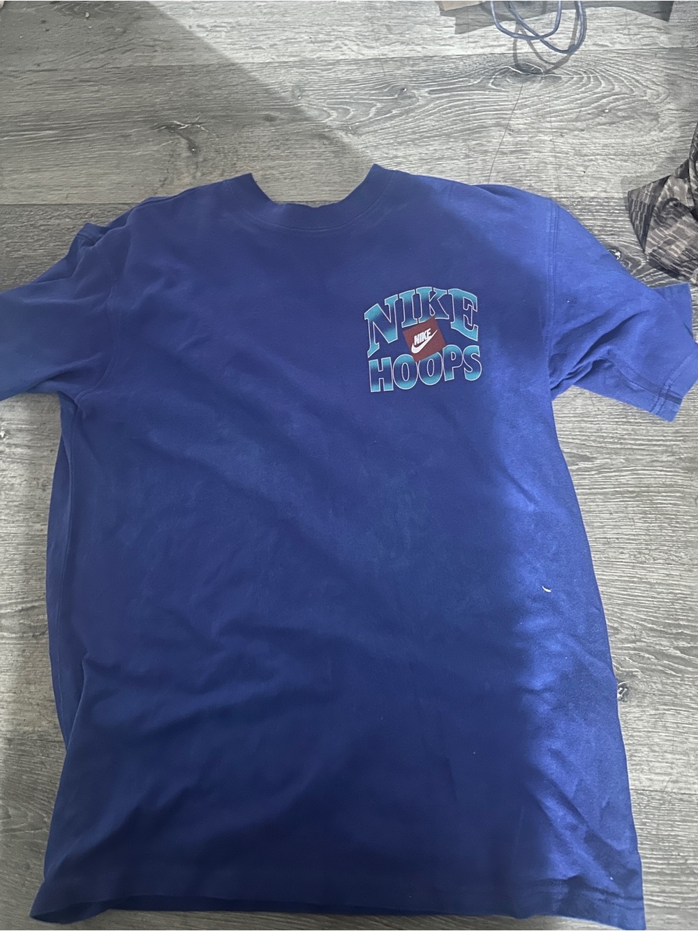 Nike Blue Graphic Hoops Tee with Net & Ball - Picture 6 of 6